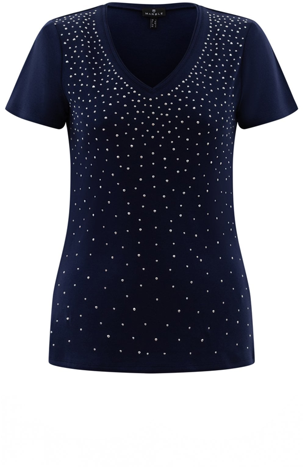 Navy Diamante Sparkle T shirt