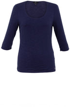 Navy Double Fronted Sleeve Top