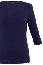 Navy Double Fronted Sleeve Top