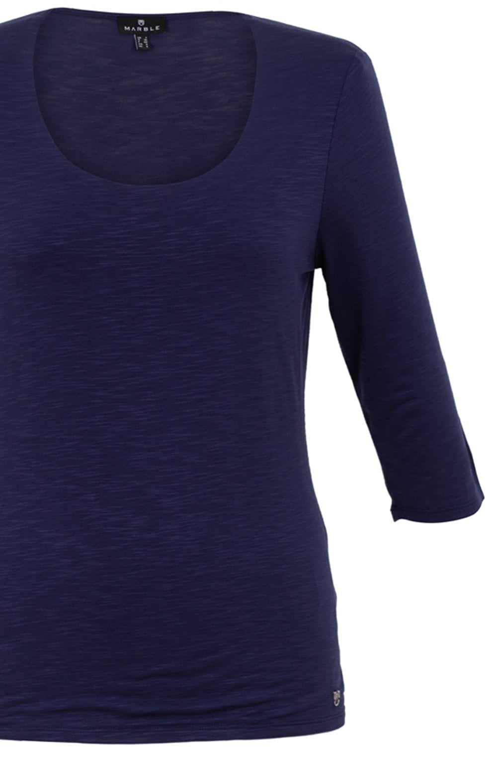 Navy Double Fronted Sleeve Top