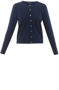 Navy Fine Knit Cardigan