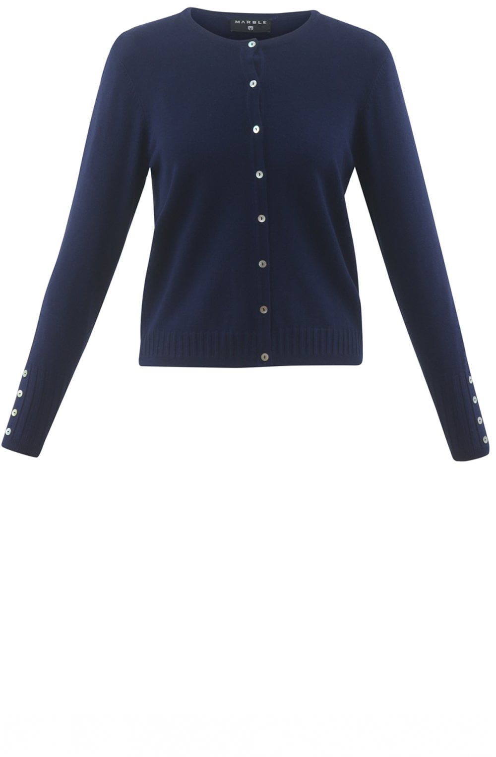 Navy Fine Knit Cardigan
