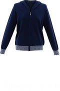 Navy Hooded Cardigan