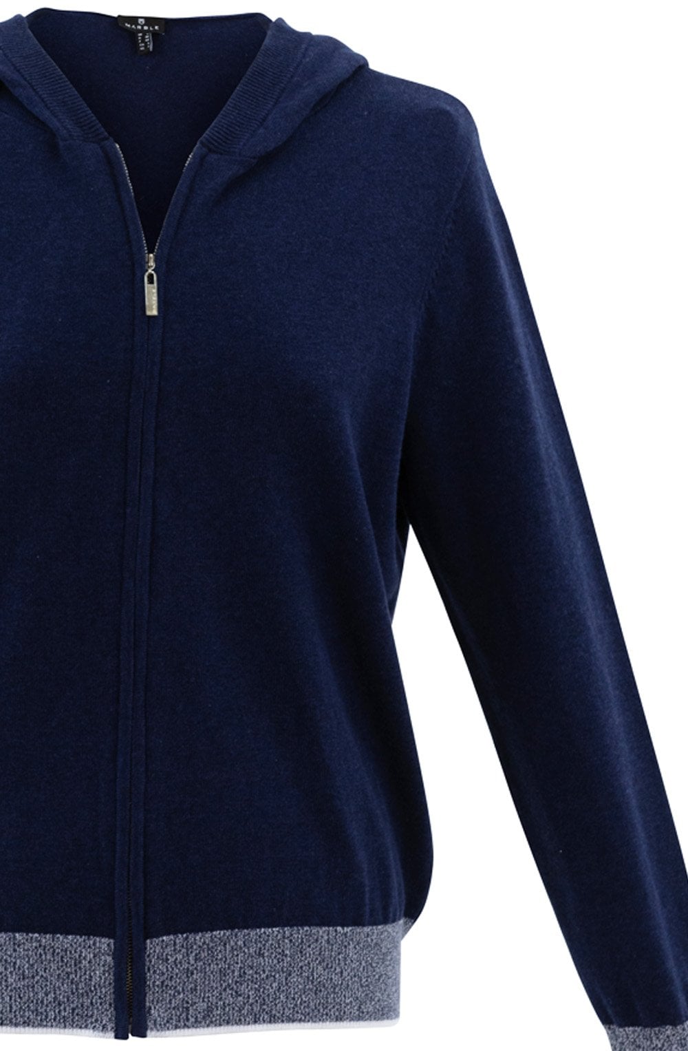Navy Hooded Cardigan