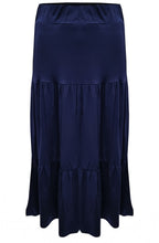 Navy Jersey Tiered Skirt