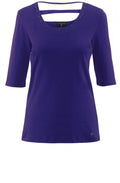 Navy Jersey Top