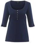 Navy Jersey Top