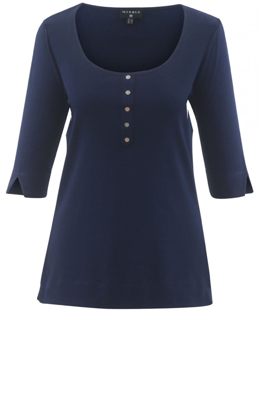 Navy Jersey Top