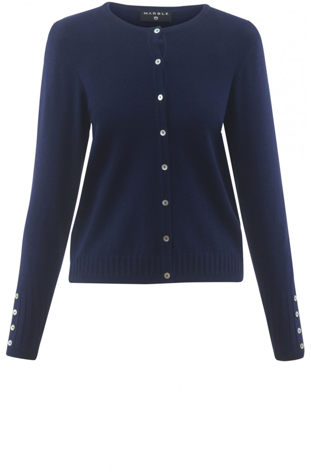 Marble Navy Knit Cardigan