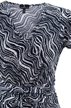 Navy Knotted Waist Jersey Dress