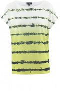 Navy & Lime Striped Top