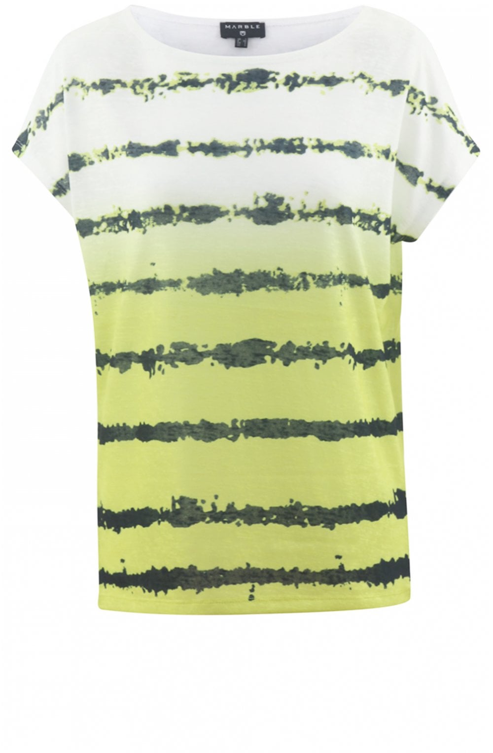 Navy & Lime Striped Top