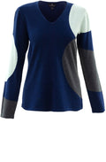Navy & Mint Circular Design Jumper