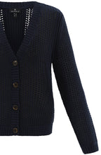 Navy Open Knit Caridgan