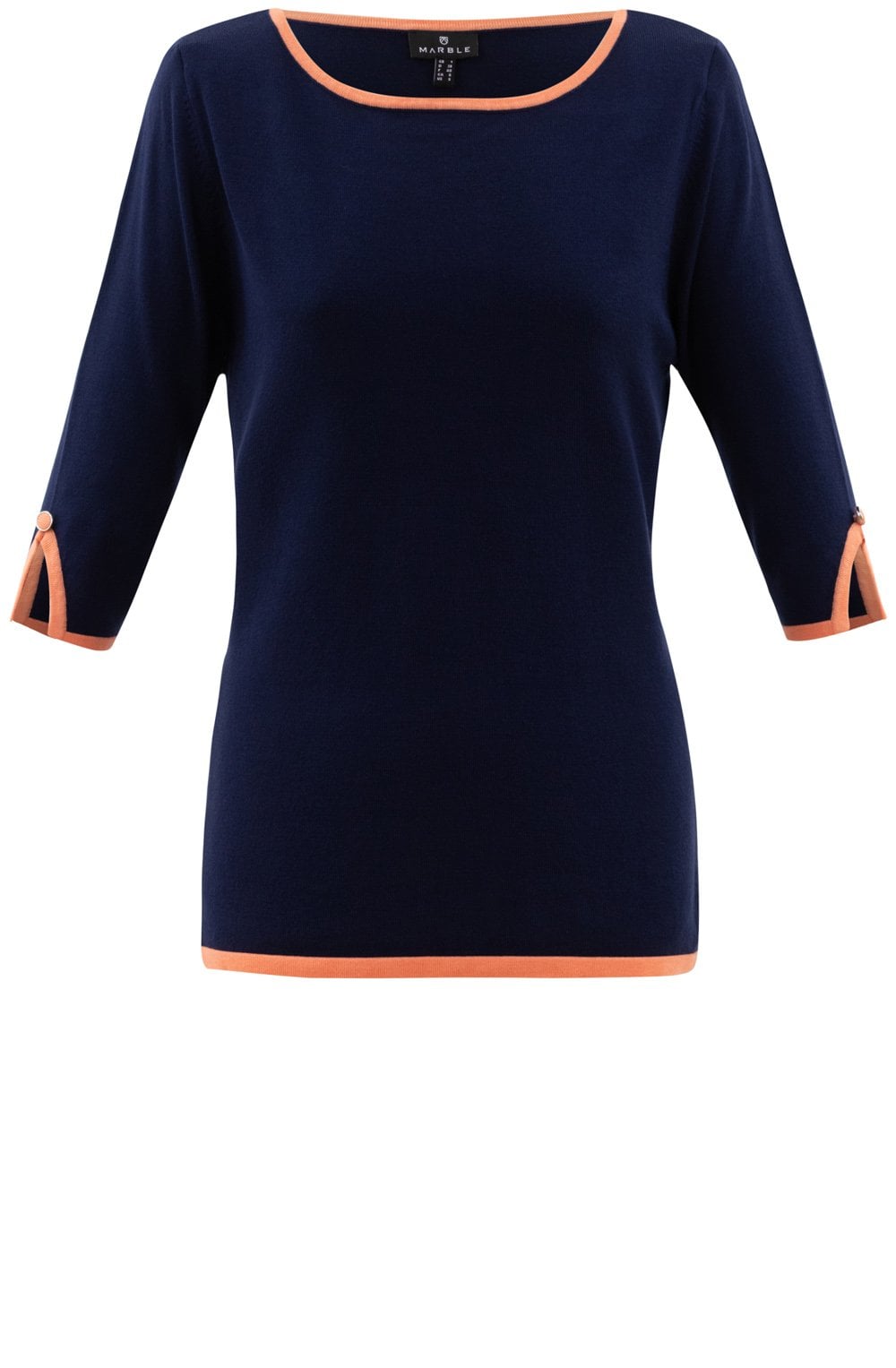 Navy Orange Trim Jumper