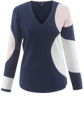 Marble Navy Pink Cotton Jumper