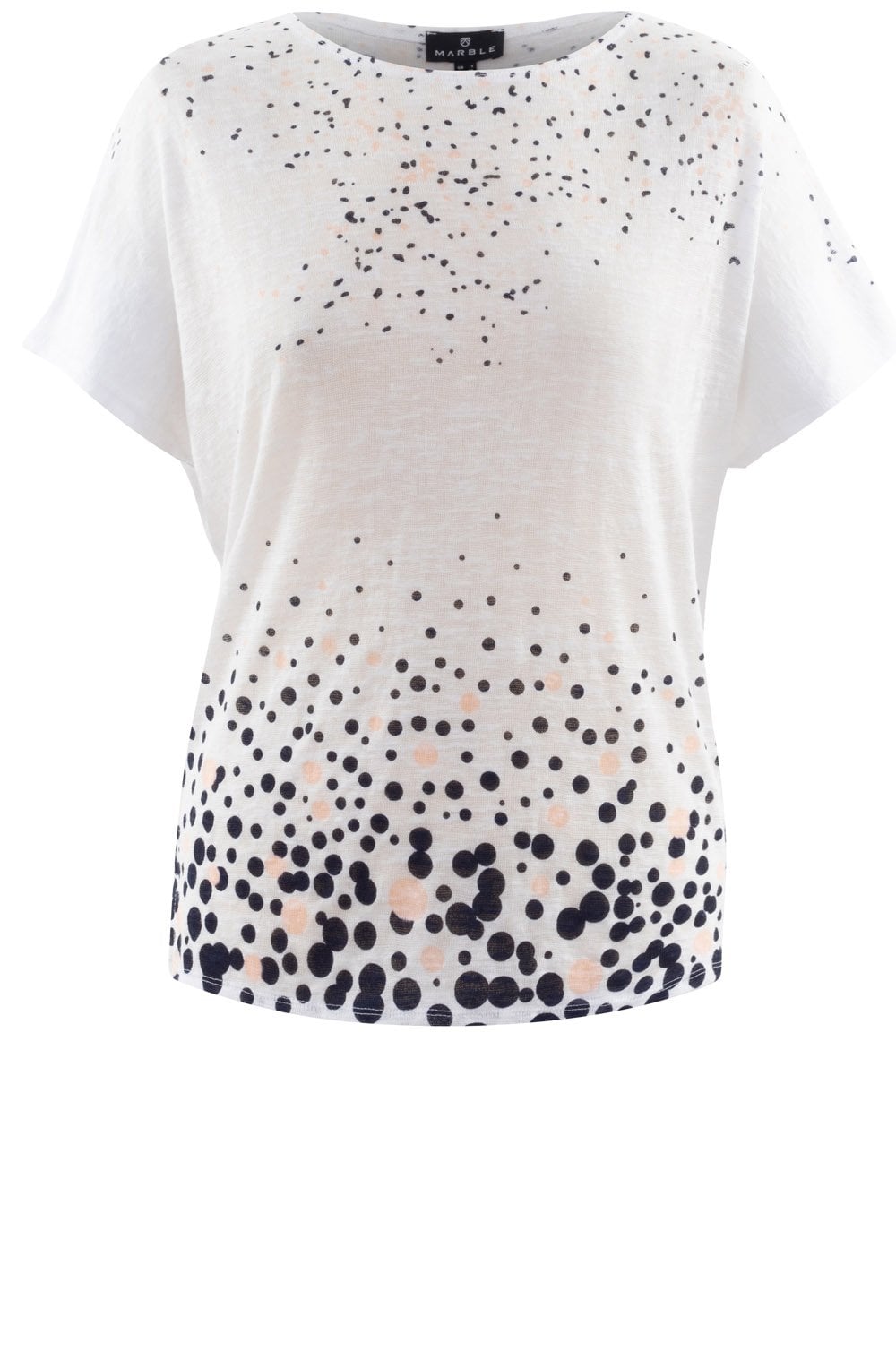 Navy & Pink Spot Design Top