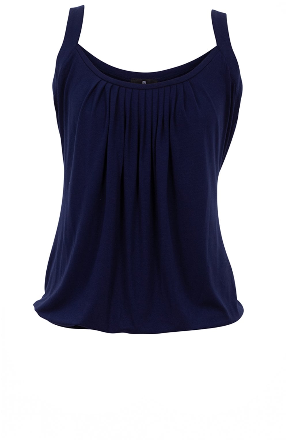 Navy Pleated Vest Top