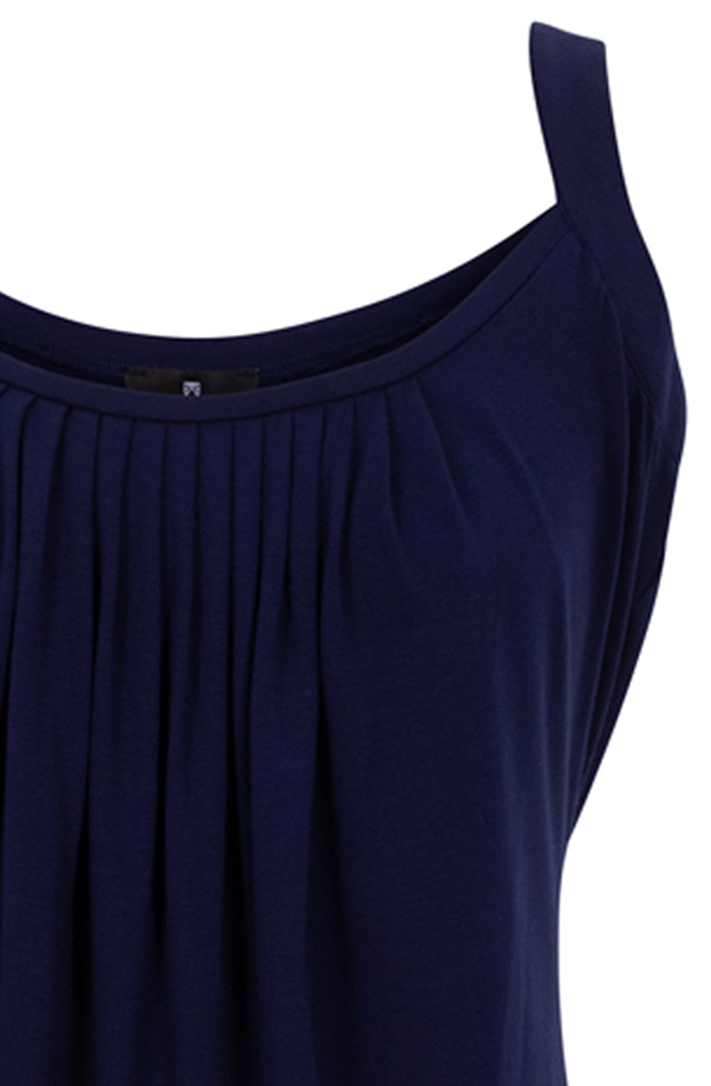 Navy Pleated Vest Top
