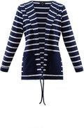 Navy Relaxed Fit Hooded Cardigan