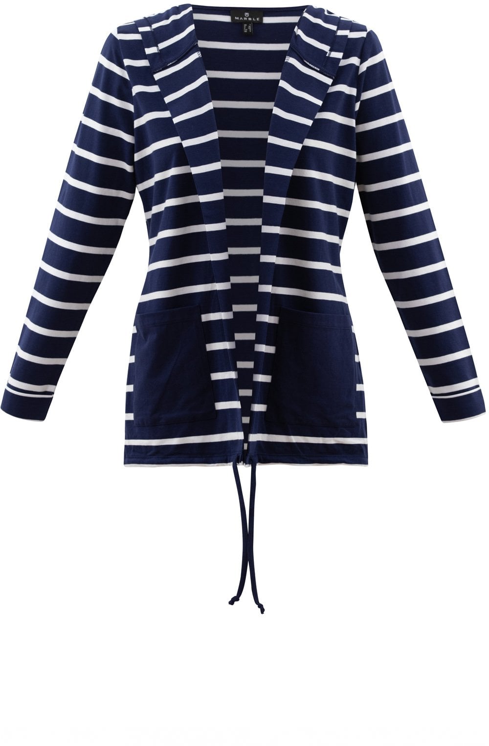 Navy Relaxed Fit Hooded Cardigan