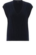 Navy Relaxed Knitted Vest