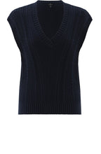 Navy Relaxed Knitted Vest