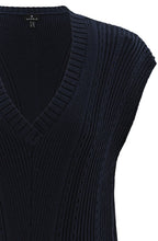 Navy Relaxed Knitted Vest