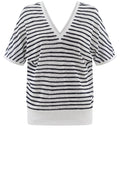 Navy Reversible Semi Sheer Top