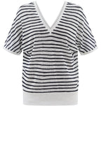 Navy Reversible Semi Sheer Top