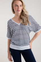 Navy Reversible Semi Sheer Top