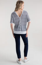 Navy Reversible Semi Sheer Top