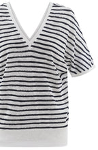 Navy Reversible Semi Sheer Top
