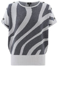 Navy Shimmer Tiger Print Pullover