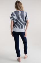 Navy Shimmer Tiger Print Pullover