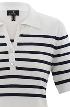Navy Short Sleeved Collared Jumper