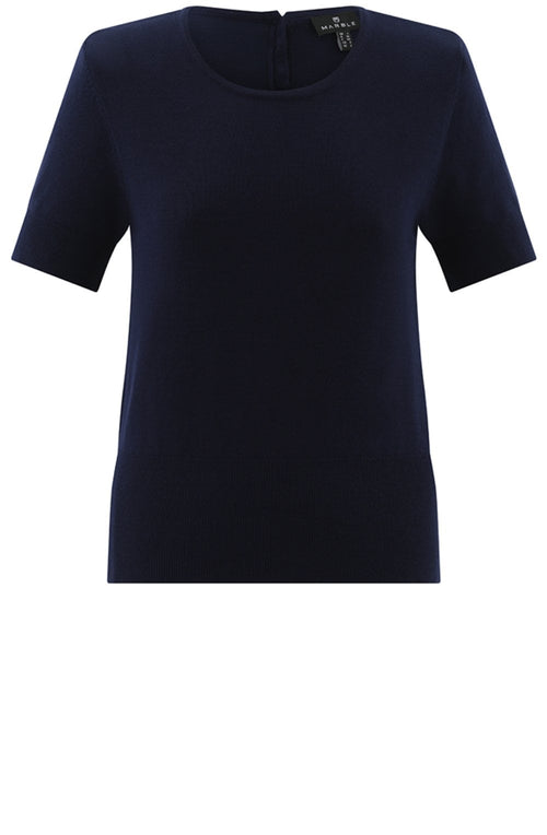 Navy Short Sleeved Jumper