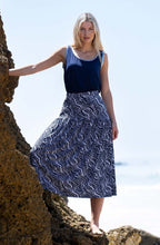 Navy Silver Shimmer Vest Top