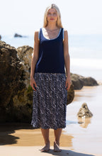 Navy Silver Shimmer Vest Top