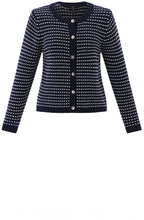 Navy Statement Button Cardigan