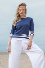 Navy Striped Hem Jumper
