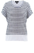 Navy Striped Lightweight Relaxed Top