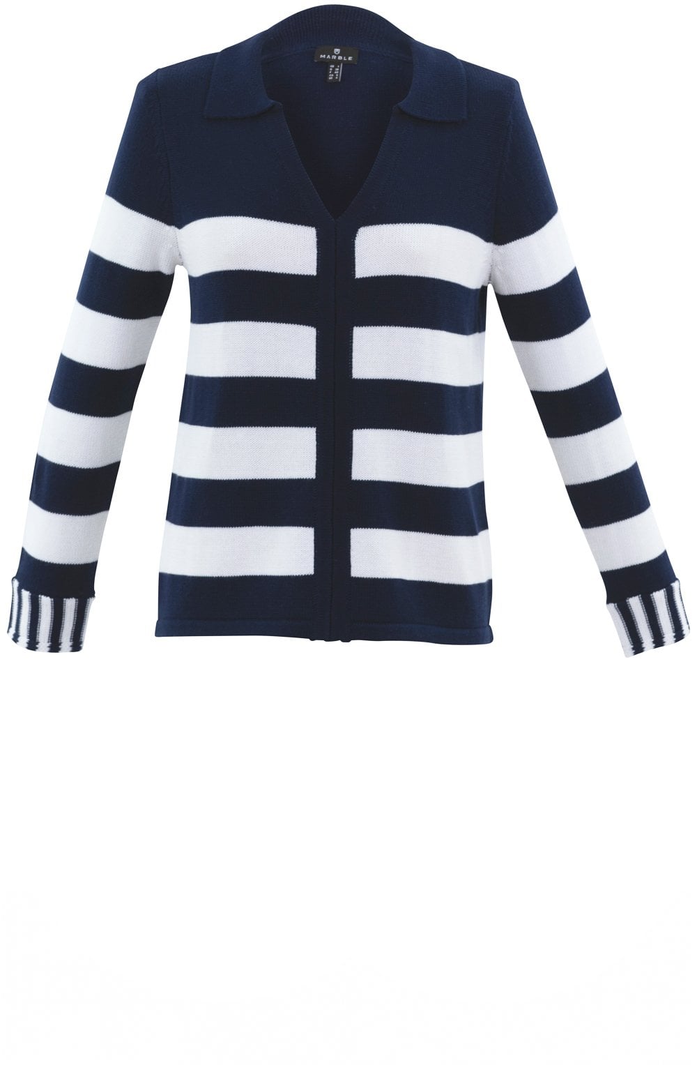 Navy Striped Relaxed Jumper