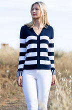 Navy Striped Relaxed Jumper