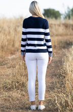 Navy Striped Relaxed Jumper