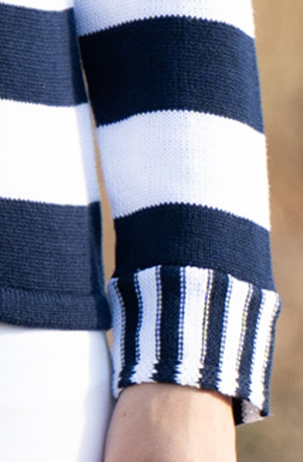 Navy Striped Relaxed Jumper