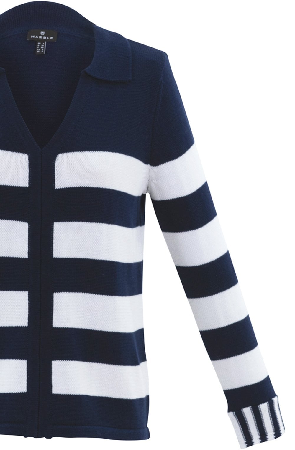 Navy Striped Relaxed Jumper