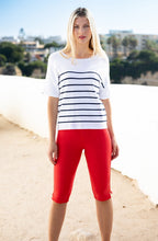 Navy Striped Reversible Sweater