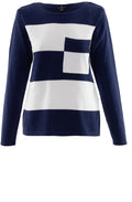 Navy & White Bold Stripe Jumper