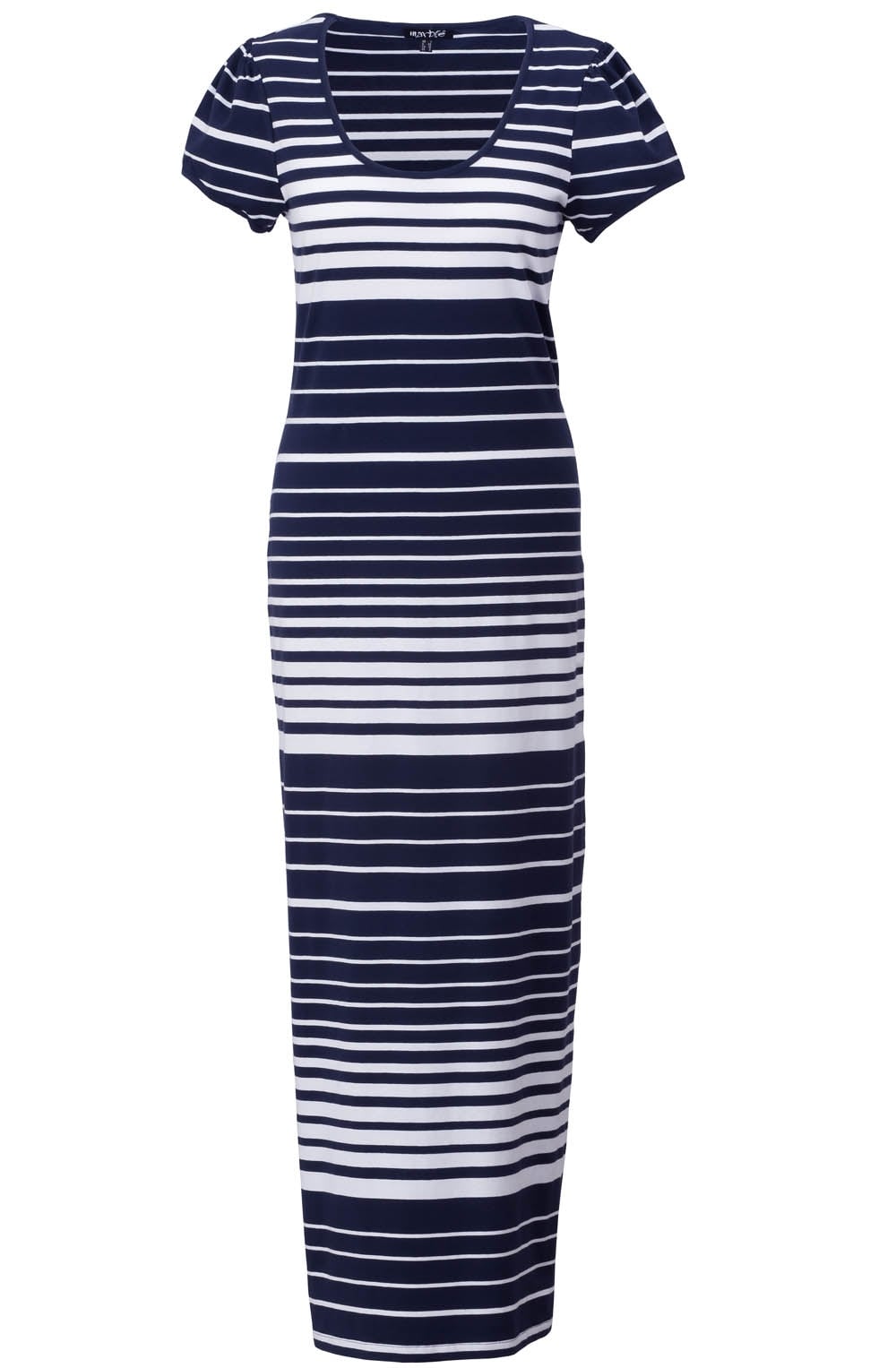 Navy & White Maxi Dress